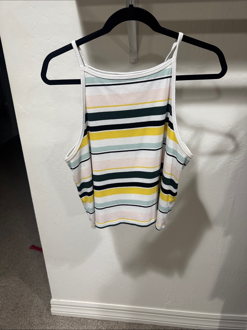 Torrid striped high neck cropped tank